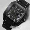 cartier santos 100 black front