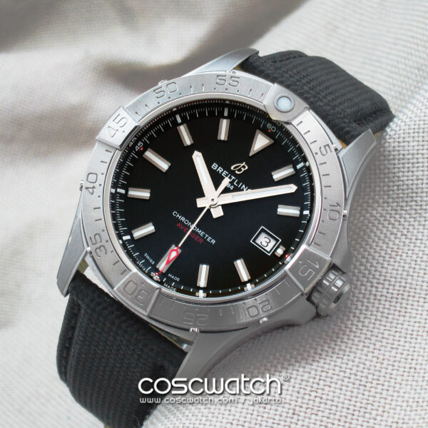 breitling avenger black 42 front