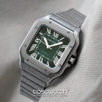 cartier santos 100m green front