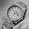 Rolex Datejust II 41 Silver Diamond Dial Oyster 116334